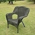 thumbnail image 3 of International Caravan Monaco Chaise de Patio en Résine Noire (Ensemble de 2), 3 of 4