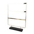 thumbnail image 1 of lionlar deevoka Marble Base Jewelry Rack Metal Earring Display Stand 3 TIer Black Base, 1 of 9