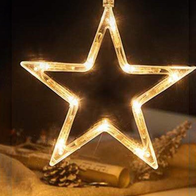Yeacher Hanging Fairy LEDs String Lights Curtain Lamp Constant Bright Modes with Star Design IP42