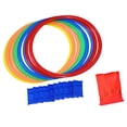 thumbnail image 4 of Bunblic 10 Pieces Hopscotch Rings Hopscotch Hoops Creative for Boys Girls Fun Play Set Jumping Game Bean Bag Toss for Garden Backyard 48cm, 4 of 8