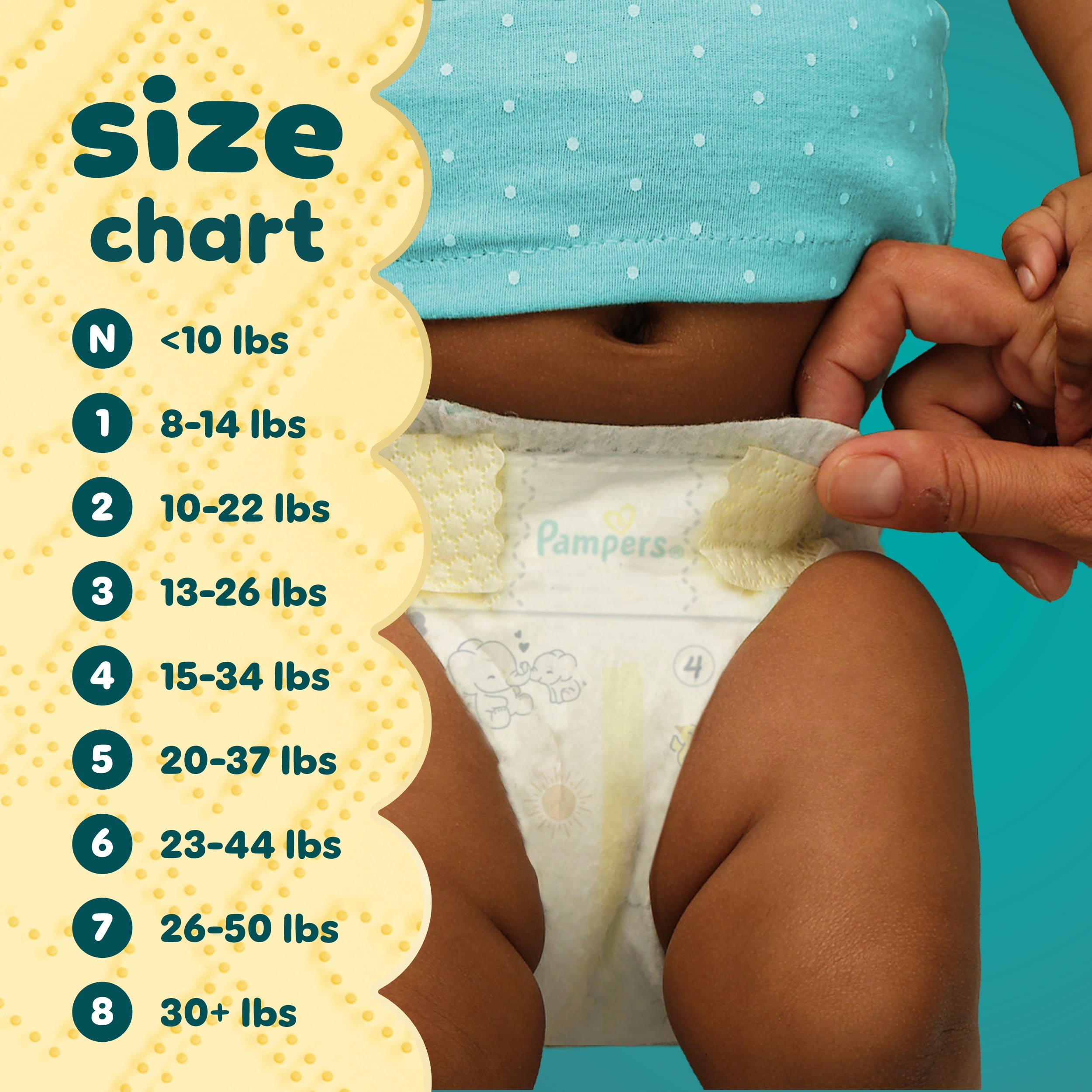 Pampers Swaddlers Couches, Taille 3 (13-26 lbs), Absorbantes, Garde Bébé au Sec et Confortable, Couche Jetable pour Bébé Sans Danger pour la Peau