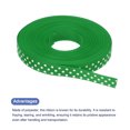 thumbnail image 3 of Uxcell Grosgrain Ribbons with White Dots Ribbon Bow Decoration Crafts Gift Wrapping Wedding Green 10 Yards 3/8 Inch, 3 of 6