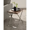 thumbnail image 4 of Kate and Laurel Laraway Table d'Appoint Pliant, 20x14x20, Argent, 4 of 10