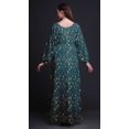 thumbnail image 3 of Bimba Moss Georgette Ranunculus & Sweetpea Leaves Print Womens Long Elastic Waist Casual Summer MaxiDress-XXX-Large, 3 of 5