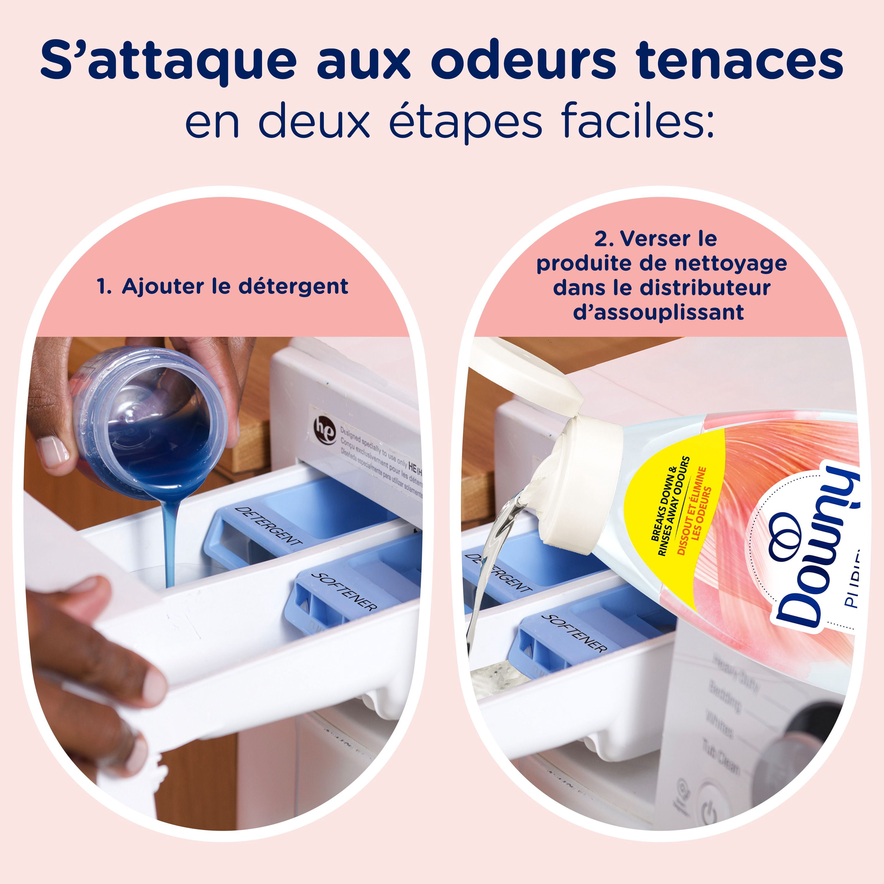 Downy Fabric Rinse Laundry Odour Remover, Spring Breeze Scent, Fabric Softener and Laundry Odour Removal Rinse 1.43L
