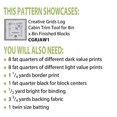 thumbnail image 4 of Upstairs Downstairs Log Cabin Quilt Pattern, by Cut Loose Press and Natural Comforts Quilting, 4 of 4