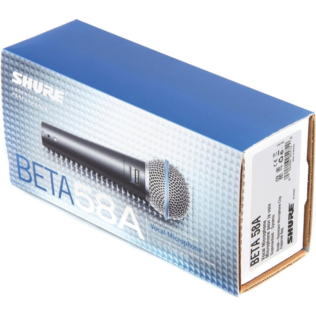 Refurbished Shure BETA58A Wired Vocal Microphone, Professional-Grade Audio, Durable Construction, Tailored Frequency Response