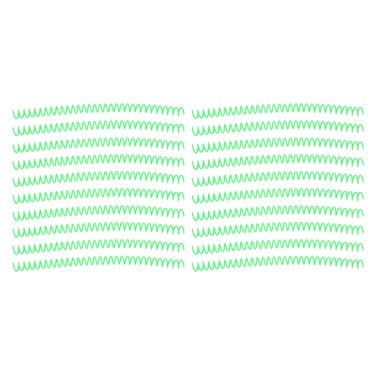 Sheet Binding Comb, Spiral Binding Coil Large Capacity 20Pcs  For Page Green