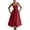 Wine, variant on LOVZFMLL Summer Dresses for Women 2025 Elegant Classy Wedding Guest Dress Spaghetti Strap Swing Flowy Maxi Wrap Sundress White XL