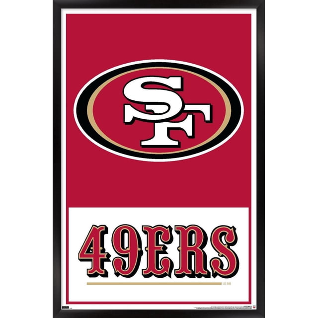 NFL San Francisco 49ers - Logo 21 Wall Poster, 22.375" x 34" Framed