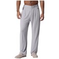 thumbnail image 1 of YiZYiF Men's Latin Dance Pant Salsa Rumba Tango Competition Ballroom Practice Pants Trousers Grey 3XL, 1 of 7