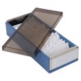 thumbnail image 4 of Index Card Holder, Hold 800 Business Cards High Transparent Cover Card File Holder Organizer Iron Plastic  For Organize Business Cards Blue, 4 of 8