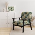 thumbnail image 2 of Designart "Tropics In Neutral Tones IV" Green Tropical Upholstered Accent Chair - Tropical Arm Chair For Bedroom, 2 of 7