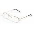 thumbnail image 3 of V.W.E. Rectangular Half Rim Metal Reading Glasses With Anti-reflective AR Coating (Gold, 3.00), 3 of 4