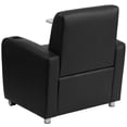 thumbnail image 2 of Black Leather Guest Chair with Tablet Arm, Front Wheel Casters and Cup Holder, 2 of 9