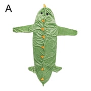 SharkTRUE Cozy Double-Sided Flannel Dinosaur Wearable Sleeping Bag