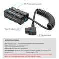 thumbnail image 3 of Pile Factice D-Tap vers NP-F550 Double Face + Type-C vers DMW-DCC17, 3 of 8