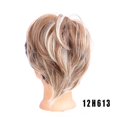 thumbnail image 2 of Synthetic Messy Bun Scrunchie Chignon with Elastic Bands Donut Straight Ponytail Hair Pieces, 2 of 7