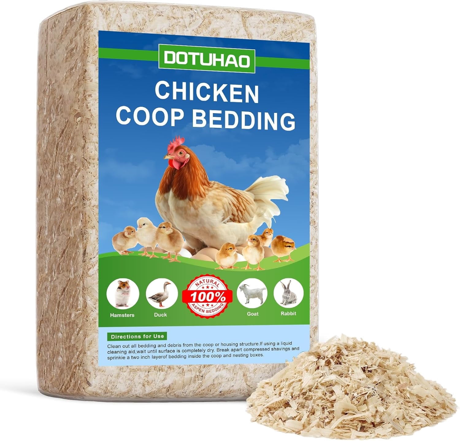 Pine Shavings | Wood Shavings | Chicken Coop Bedding | All Natural | Chicken Coop | Chicken Bedding | Pet Bedding | Small Animal Bedding | Odour Control (1 LB)