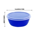 thumbnail image 4 of Plastic Food Storage Bowl with Airtight Lid | Freshness Container for Meal Prep | Stackable Oval Bowl for Fridge Organization | Cutlery and Leftover Storage, 4 of 9