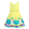 thumbnail image 1 of Girls Dress Unicorn Rainbow Cartoon Yellow Princess 8 Years, 1 of 7