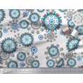 thumbnail image 2 of Soimoi Georgette Viscose Fabric Snowflake & Damask Ethnic Printed Fabric 1 Yard 42 Inch Wide, 2 of 2
