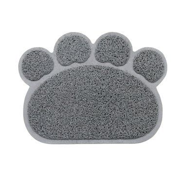 Tapis de Litière pour Chat PVC Antidérapant en Forme de Patte