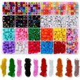 thumbnail image 1 of TFixol Bead Bracelet Making Kit, Bead Friendship Bracelets Kit with Pony Beads Letter Beads Charm Beads and Elastic String for Jewelry Making and Jewelry Making DIY Crafts, 1 of 7