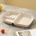 thumbnail image 1 of Économisez Gros! Plateau de Souper Rectangulaire à Compartiments, Plateau de Fête à 3 Sections avec Séparateurs, Ensemble de Vaisselle pour la Salle à Manger, Fond Solide pour le Service et l'Organisation des Repas, 1 of 6