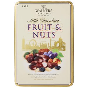 Walkers of London Chocolat de lait Fruits & étain d'assortiment de noix, 250g