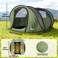 thumbnail image 3 of Outsunny Pop-Up Camping Tent for 4-5 Person, Green, 3 of 10