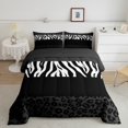 thumbnail image 1 of Erosebridal Zebra Leopard Print Bedding Full Comforter Set, Rectangle Geometric Down Comforter, Animal Decorative, Reversible, 1 of 7