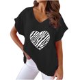 thumbnail image 2 of LSLJS Women V-neck Print T- Mode Confortable Cadeaux Blouses Tops, pour Women, 2 of 5
