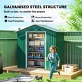 thumbnail image 4 of Outsunny Remise de Jardin en Métal 6,5 X 3,5 Pi pour Rangement Extérieur, Vert, 4 of 10