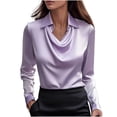 thumbnail image 2 of RKSTN Hauts pour Enseignantes Haut/chemise à Manches Longues à Col Rond Uni pour Femmes, Tenue d'École pour Enseignantes, 2 of 7