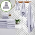 thumbnail image 1 of FHBVT Eight-Piece Velvet Towel Set Soft Absorbent Bath Towels Washcloths with Quick Drying and Double Needle Stitching Perfect for Bathroom Spa Use and Daily Comfort for Home or Hotel, 1 of 6
