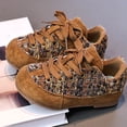 thumbnail image 3 of Dakaela Espadrilles Rétro pour Tout-Petits Garçons Bout Rond à Lacets Course Marche Tennis Chaussures en Suède Uniforme Scolaire Décontractées Richelieus Chaussures Habillées Kaki 8.5, 3 of 7