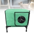 thumbnail image 3 of Maison pour Chat Chauffante pour l'Extérieur, Maison pour Chat d'Extérieur Imperméable et Isolée avec Coussin Chauffant et Porte d'Évasion, Abri Surélevé Étanche pour Chats Sauvages d'Extérieur en Hiver, Grange pour Chat, 3 of 7