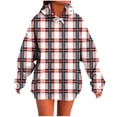 thumbnail image 2 of Cadeau pour Filles Vestes à Capuche pour Femmes Grande Taille Chandails en Molleton et Chandails à Capuchon Mode Femme Hiver Manches Longues Régulier à Capuche Imprimé Confortable Débardeur Rouge Melon D\'eau L, 2 of 3