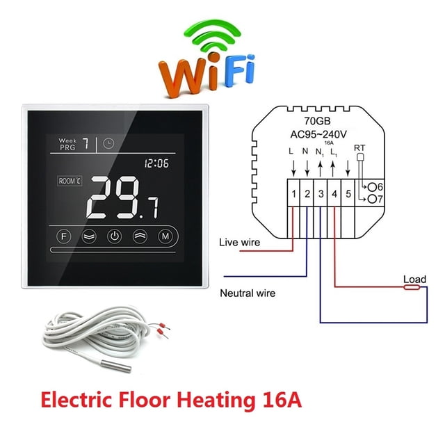 Home Smart Intelligent WiFi Thermostat Room Electric Water Gas Boiler Floor Heating Temperature Controller ,Easy to Install