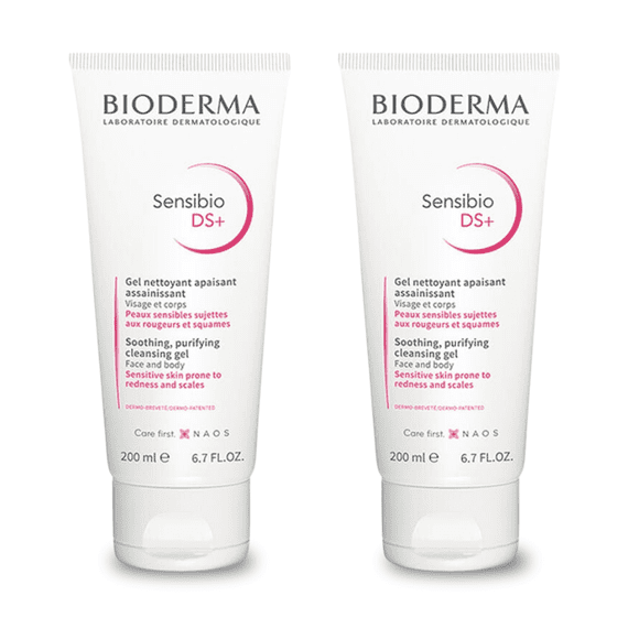 Bioderma Sensibio DS+ Gel Nettoyant Moussant pour la Peau 200 ml - Lot de 2