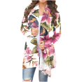 thumbnail image 1 of Cardigan à Manches Longues pour Femmes, Cardigan Veste Haut à Manches Longues à Imprimé Floral à la Mode en Liquidation, 1 of 5