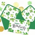 thumbnail image 1 of Dvkptbk 10 St. Patrick's Day Greeting Cards Blank Cards Envelopes Stickers Green Shamrocks st patricks day decorations, 1 of 7