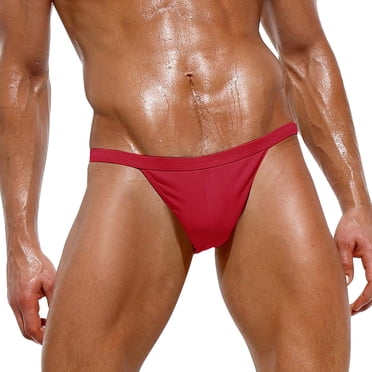 Maillots de Bain pour Hommes Adulte Homme Maillots de Bain pour Hommes Caleçons Courts Doubles pour Hommes String en Maille Rehausse-Fesses Maille Respirant à Lacets Maillots de Bain (Marine, M)