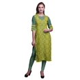 thumbnail image 1 of Bimba Kurti Longue Droite pour Femmes Imprimée Indienne en Rayonne Slub Tunique à Manches 3/4, 1 of 6