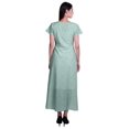 thumbnail image 3 of Moomaya Robe Longue Maxi pour Femmes à Manches Courtes, Robe Formelle/décontractée avec Poches P-TTG, 3 of 6