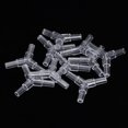 thumbnail image 2 of Tee Connector, 20PCS Fish  Line Tubing Joint, Acrylic Material Transparent Convenient Air Pump Fish Pond For Aquarium Fish, 2 of 8