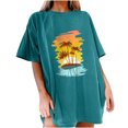thumbnail image 1 of Birdeem T-Shirt Décontracté pour Femmes à Manches Courtes, Imprimé, d'Été, de Plage, à Enfiler, 1 of 7
