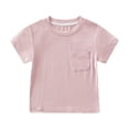 thumbnail image 1 of Timegard Infant Baby Clothes Boy Girls Short Sleeve Tee Shirts Summer Toddler Thin Tops Solid Color, 1 of 3