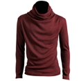 thumbnail image 2 of MesaSe Chic Hommes Heap Col à Manches Longues Pull Top Slim T-shirt, 2 of 8